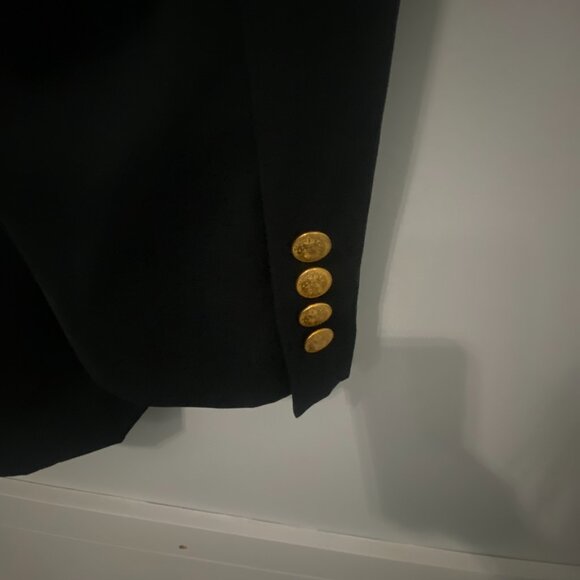 LL Bean Blazer Mens 44 Tall Black Micro Polyester Lined 2 Button Sports Jacket - Picture 7 of 11